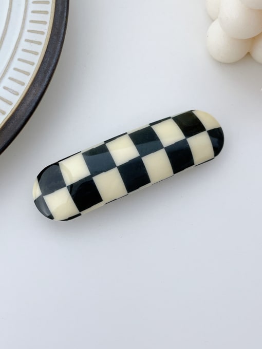 Chessboard 8.5cm Cellulose Acetate Minimalist Geometric Alloy Hair Barrette