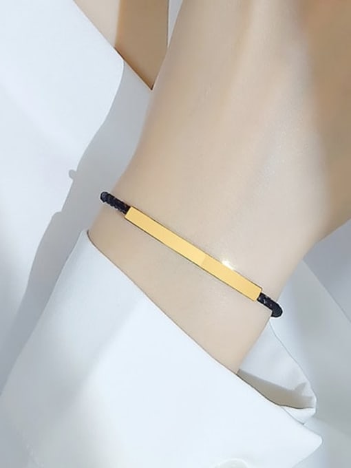 CONG Titanium Steel Geometric Minimalist Adjustable Bracelet 2
