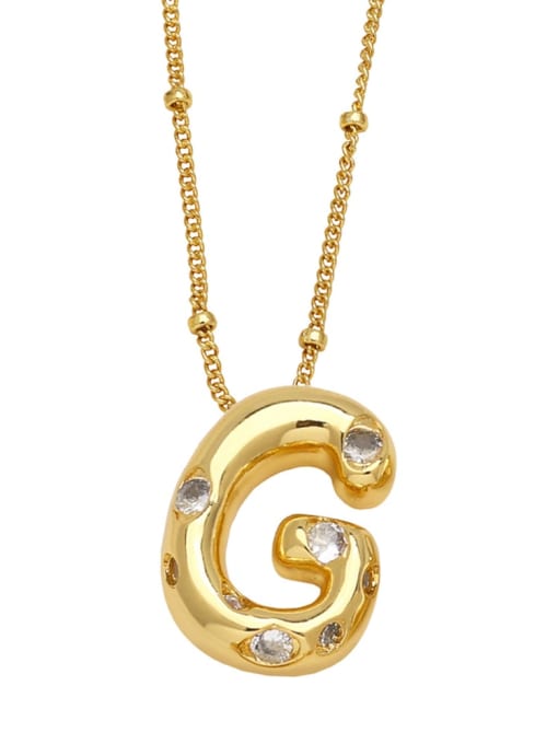 G Brass Letter Minimalist Necklace