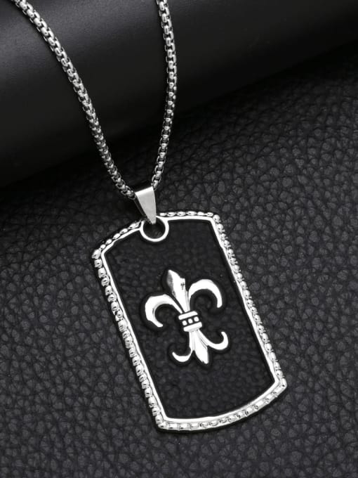 CC Stainless steel Chain Alloy Pendant Geometric Hip Hop Necklace 0