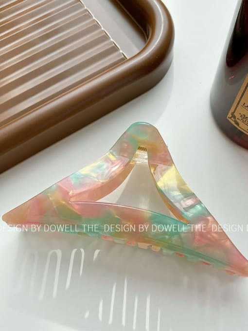 Colorful powder 11cm Cellulose Acetate Trend Geometric Alloy Jaw Hair Claw