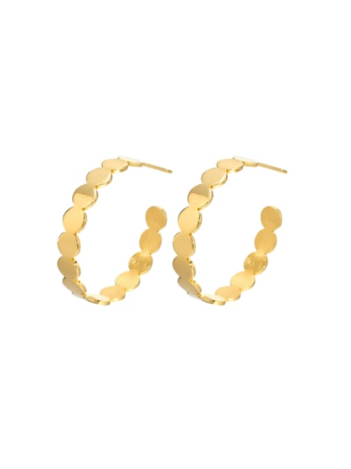 golden Stainless steel Geometric Minimalist Drop Earring