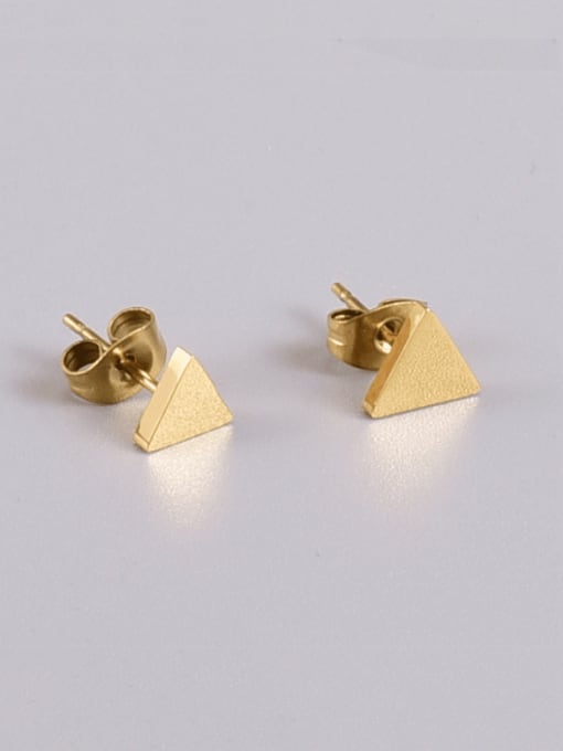 A TEEM Titanium Steel Smooth Triangle Minimalist Stud Earring