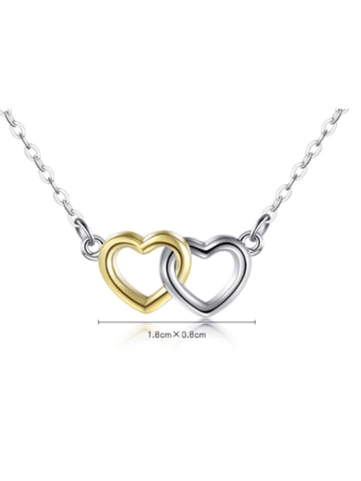 MODN 925 Sterling Silver  Minimalist Heart Pendant Necklace 1