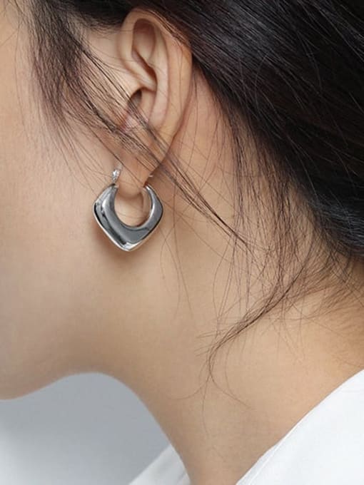 DAKA 925 Sterling Silver Geometric Trend Stud Earring 1