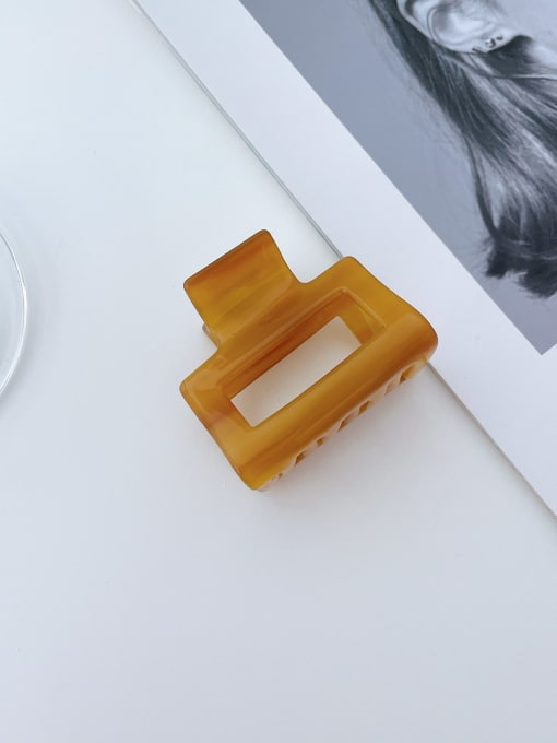 Small square coffee 5.2cm Cellulose Acetate Trend Geometric Jaw Hair Claw