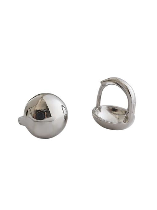 DAKA 925 Sterling Silver Smooth  Ball Round Minimalist Stud Earring 4