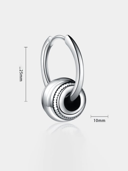 BSL Titanium Steel Geometric Hip Hop Single Earring(Single-Only One) 2