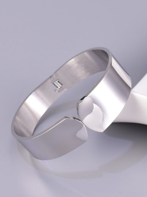 steel Titanium Steel Geometric Minimalist Band Bangle