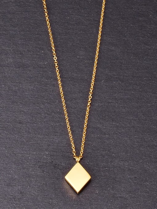 A TEEM Titanium Rhinestone Geometric Minimalist Necklace 2