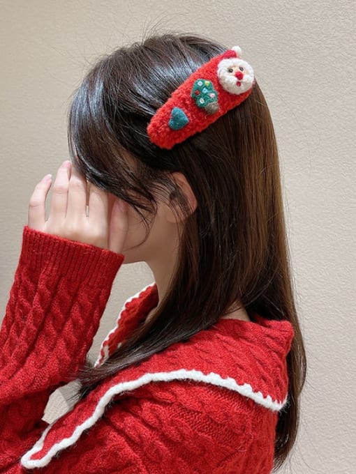 Girlhood Alloy Hairball Cute Christmas Seris  Multi Color Hair Barrette 4