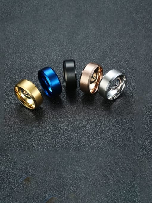 CONG Titanium Steel Smooth Geometric Minimalist Band Ring