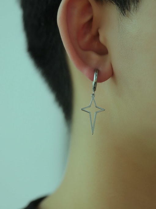 Open Sky Titanium Star Minimalist Drop Earring 1