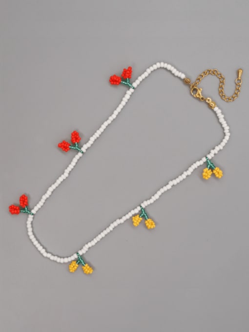 Roxi Miyuki Millet Bead Multi Color Flower Bohemia  handmade Weave Necklace 2