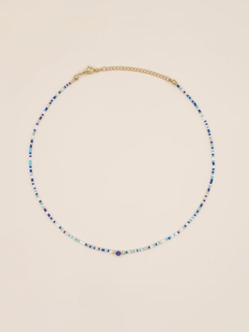 Roxi Stainless steel Glass beads Geometric Bohemia Necklace 2