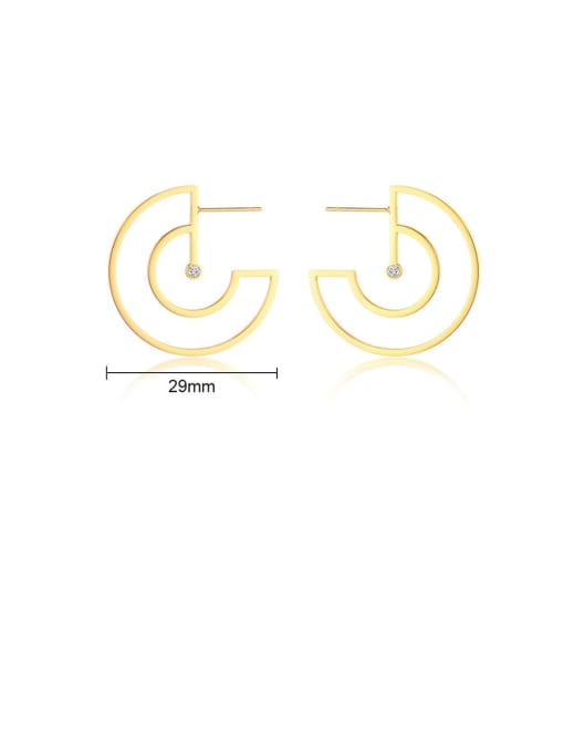 LI MUMU Stainless Steel Geometric Minimalist Stud Earring 1