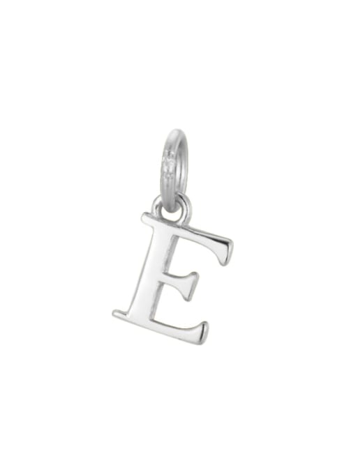 E 925 Sterling Silver Minimalist Letter  Pendant