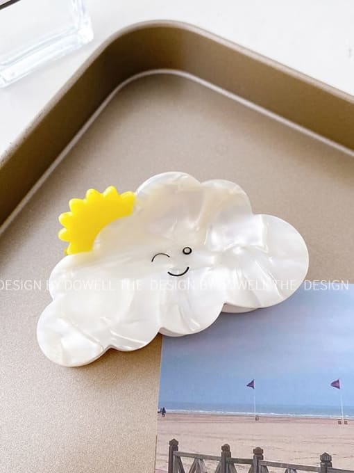 Sun 8cm Cellulose Acetate Trend Cloud Alloy Jaw Hair Claw