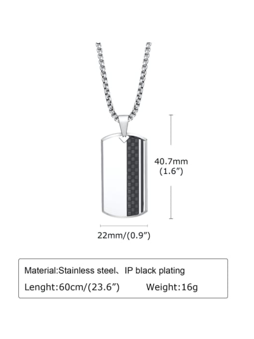 CONG Stainless steel Geometric Hip Hop Long Strand Necklace 3