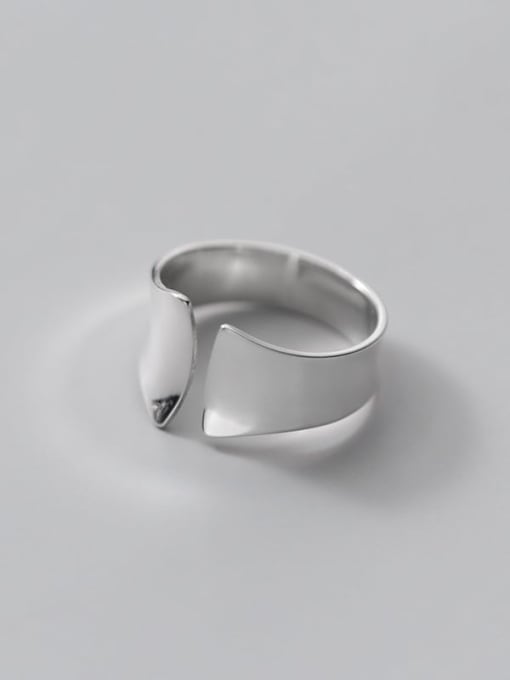 Rosh 925 Sterling Silver Smooth Geometric Minimalist Band Ring 3