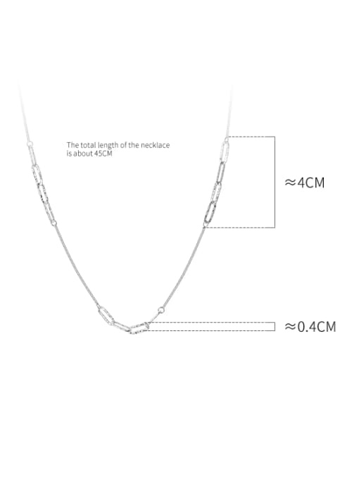 Rosh 925 Sterling Silver Geometric Minimalist Necklace 3