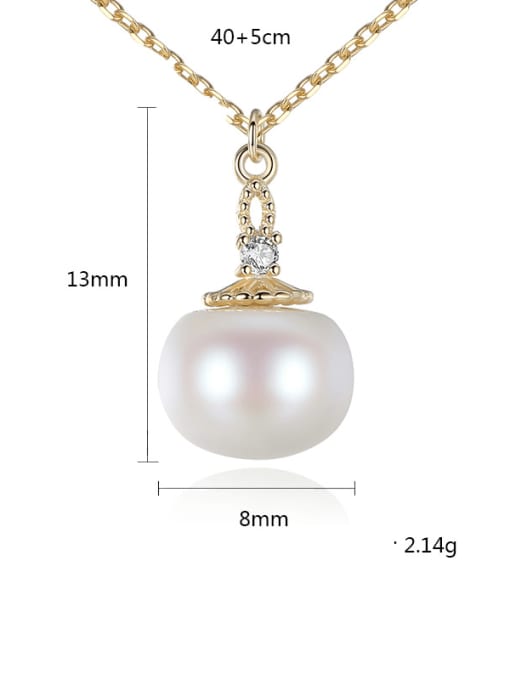CCUI 925 Sterling Silver Freshwater Pearl Pendant Necklace 4