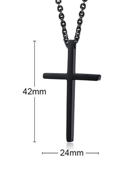 CONG Titanium Steel Cross Minimalist Regligious Necklace 3