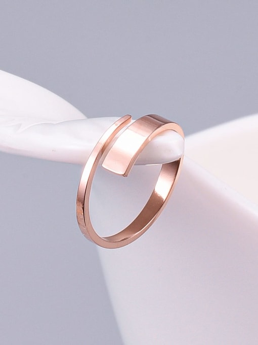 A TEEM Titanium Irregular Minimalist Free Size Ring 0