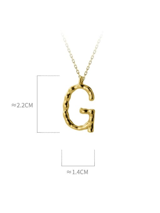 G 925 Sterling Silver 26 Letter Minimalist Necklace