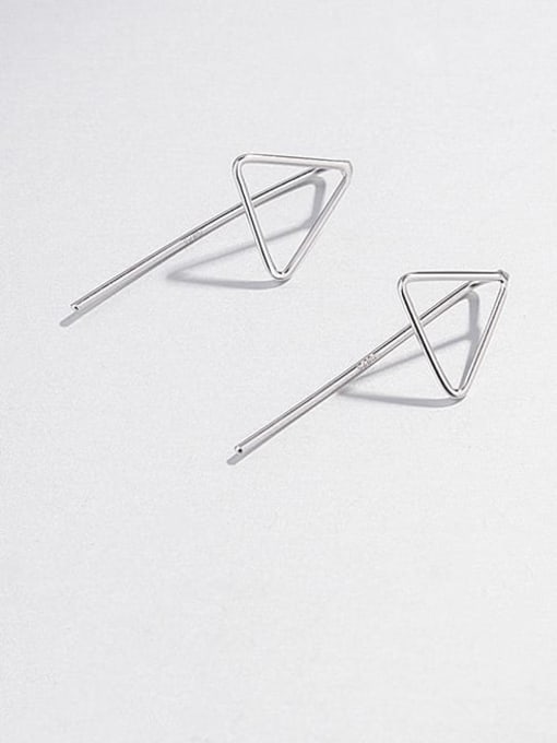 HAHN 925 Sterling Silver Hollow Triangle Minimalist Stud Earring 2