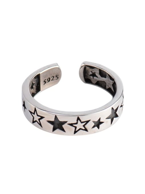XBOX 925 Sterling Silver Star Vintage Band Ring 0