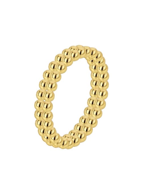 CHARME Brass Geometric Minimalist Bead Ring 3