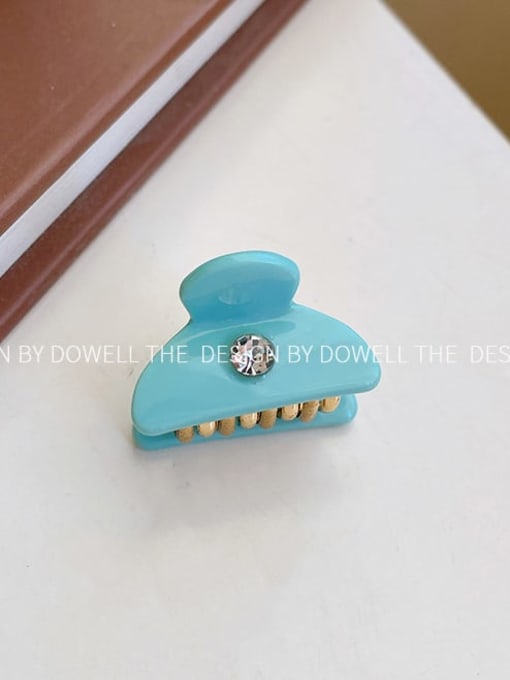 Water blue 2.8cm Alloy Resin Cute Geometric  Multi Color Jaw Hair Claw