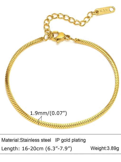 CONG Stainless steel Vintage Snake Bone Chain  Link Bracelet 4