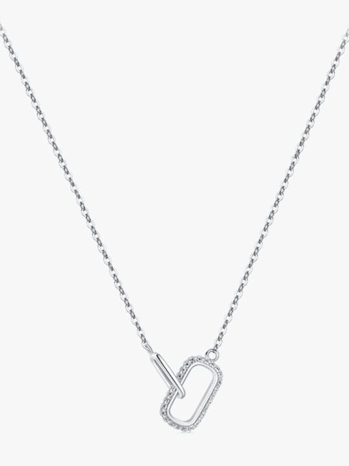 MODN 925 Sterling Silver Geometric Minimalist Necklace