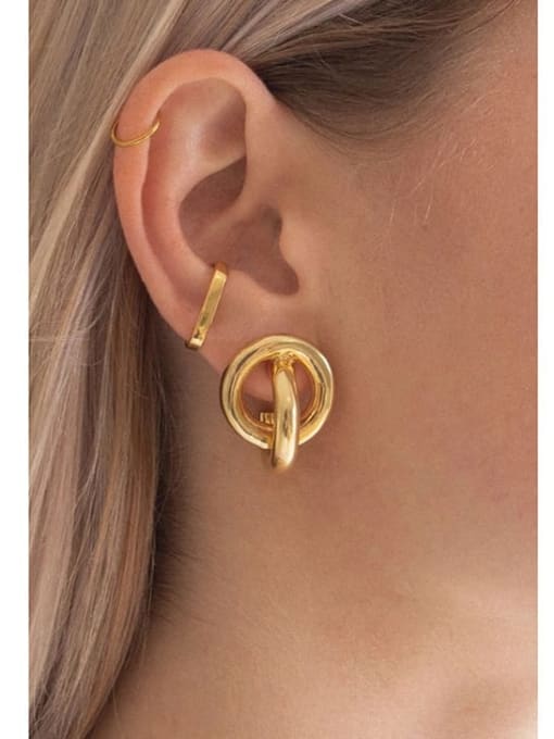 GROSE Titanium Irregular Minimalist Stud Earring 2