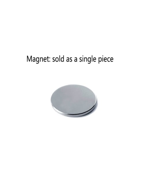 One piece price of 6 mm magnetic disc Titanium Rhinestone Multi Color Round Minimalist  Single Rhinestone  Magnet Stud Earring