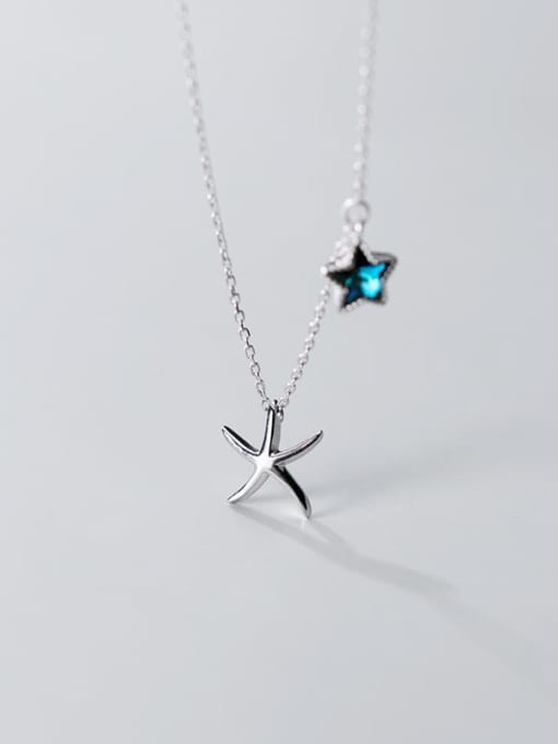 Rosh 925 Sterling Silver  Minimalist   Star  Pendant Necklace 3