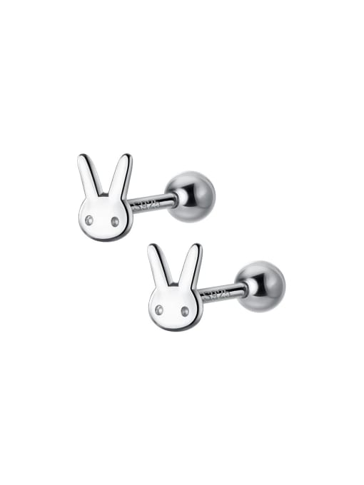 Rosh 925 Sterling Silver Rabbit Cute Stud Earring 3