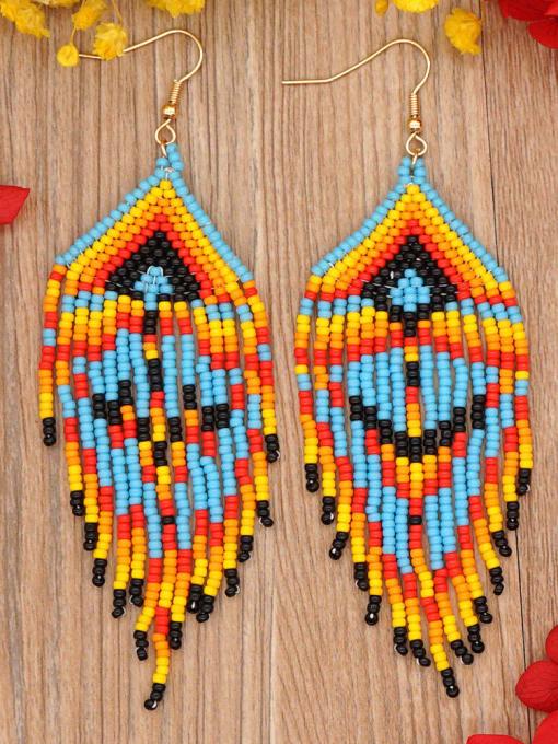 Roxi Multi Color Miyuki beads  Tassel Bohemia  Pure Handmade Earring Earring 2
