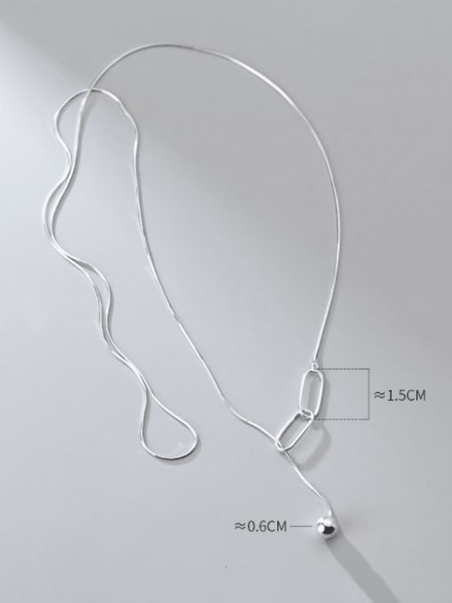 Rosh 925 Sterling Silver Tassel Minimalist Necklace 4