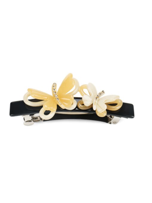 HUIYI Cellulose Acetate Trend Butterfly Alloy Hair Barrette 2