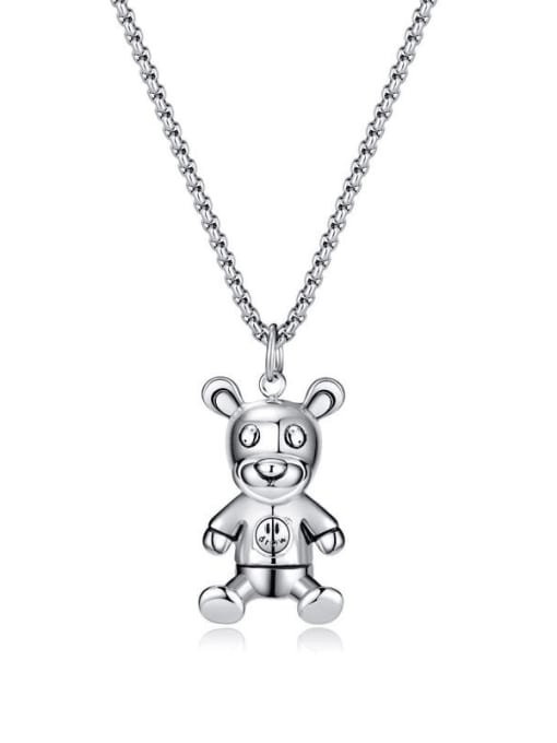 Open Sky Stainless steel Bear Hip Hop Necklace 0