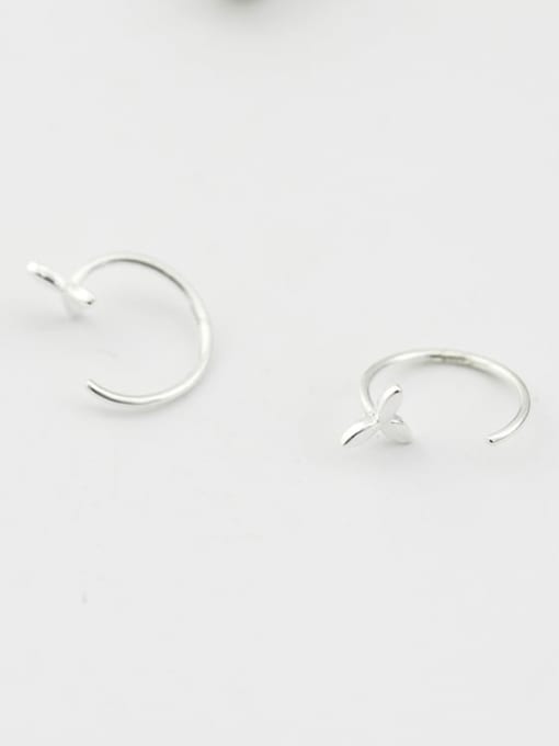 XBOX 925 Sterling Silver Geometric Minimalist Hook Earring 2