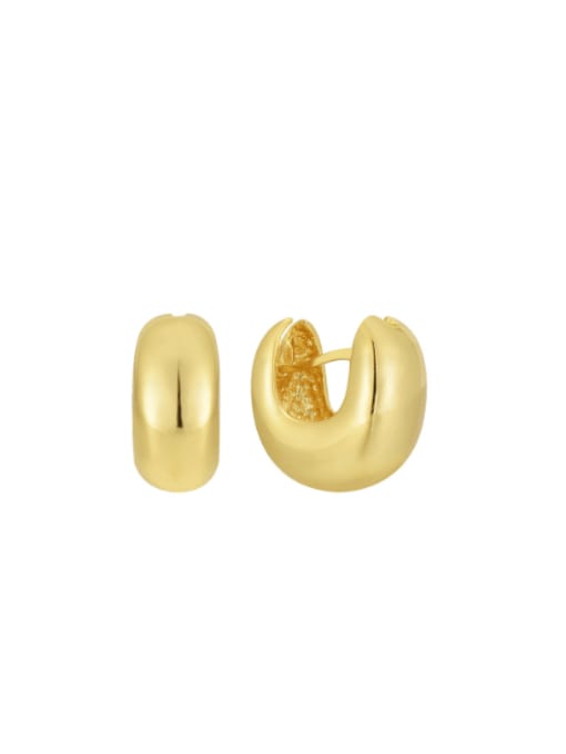 CHARME Brass Geometric Minimalist   U-Shaped Earrings 0