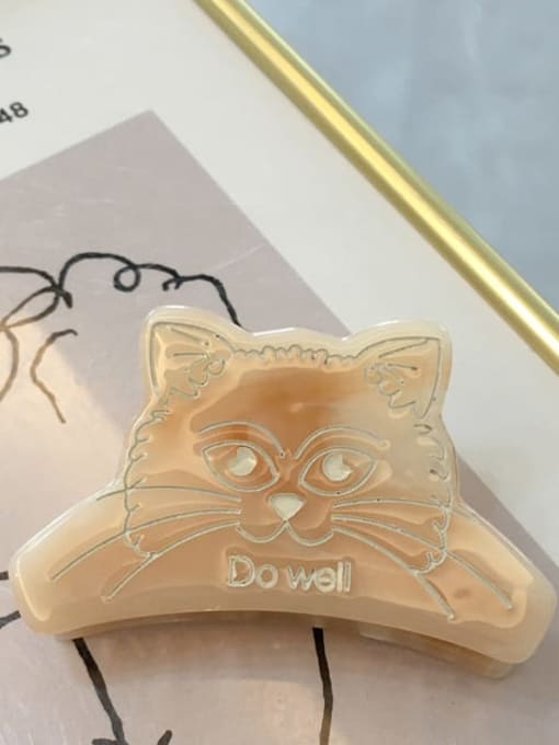 A043 light amber Alloy Cellulose Acetate Acrylic Cat Hair Scratch Hairpin Medium Jaw Hair Claw