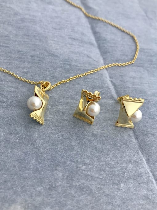 LI MUMU Copper Imitation Pearl White Necklace 3