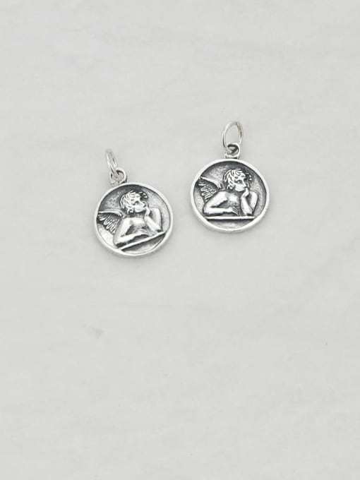 SHUI Vintage Sterling Silver With Simple Round Diy Accessories 1