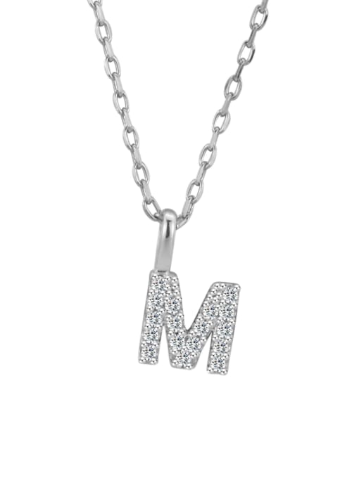 XBOX 925 Sterling Silver Cubic Zirconia Dainty Letter Pendant 3