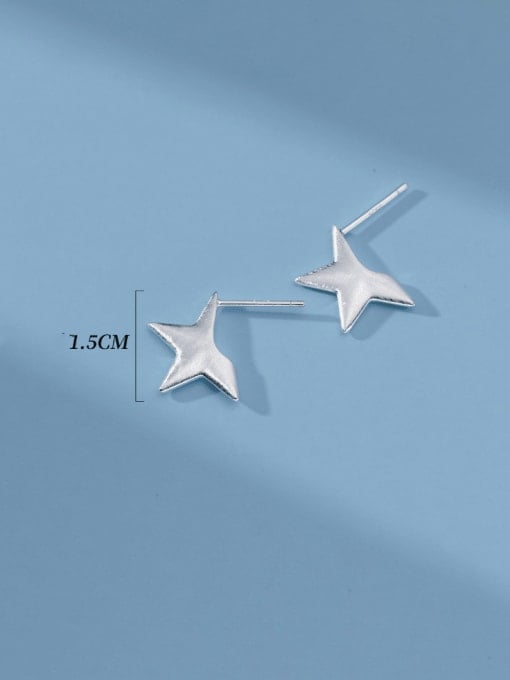 Rosh 925 Sterling Silver Star Minimalist Drop Earring 2
